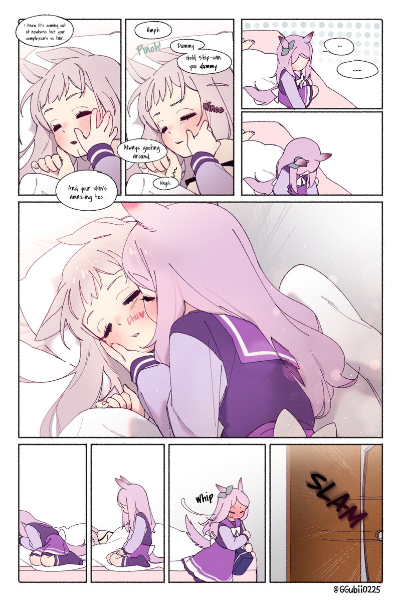 RagingAsn_'s tweet image. EN Translation by @RagingAsn_
Artist Comment: These Two Goober-Musumes

영어 번역입니다!
다음에 또 봐요!
#UmaTranslations