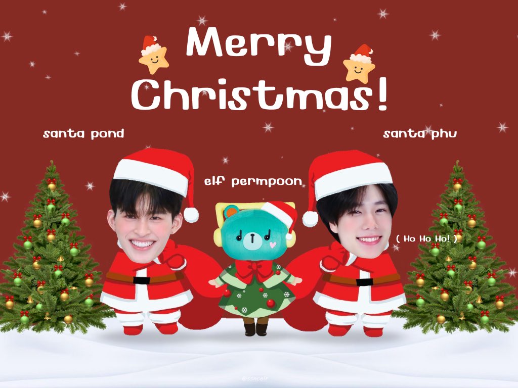 ssnceir's tweet image. ℳ erry christmas . . . (🎄)  with p fam

#pondphuwin
#permpoon