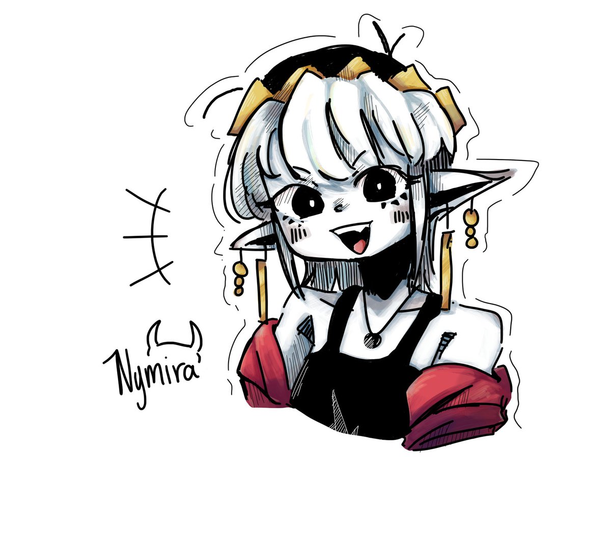 narikuuu's tweet photo. tried a drawing tablet after many years of not using it :D https://t.co/Gv17cmAiee