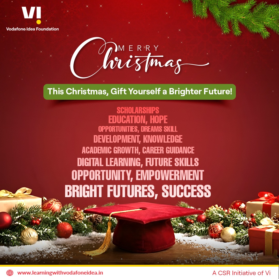 This Christmas, we’re bringing hope to every home by supporting students with scholarships that change lives. 🎄✨
#MerryChristmas #LearningWithVodafoneIdea #EducationForAll #ScholarshipsForStudents