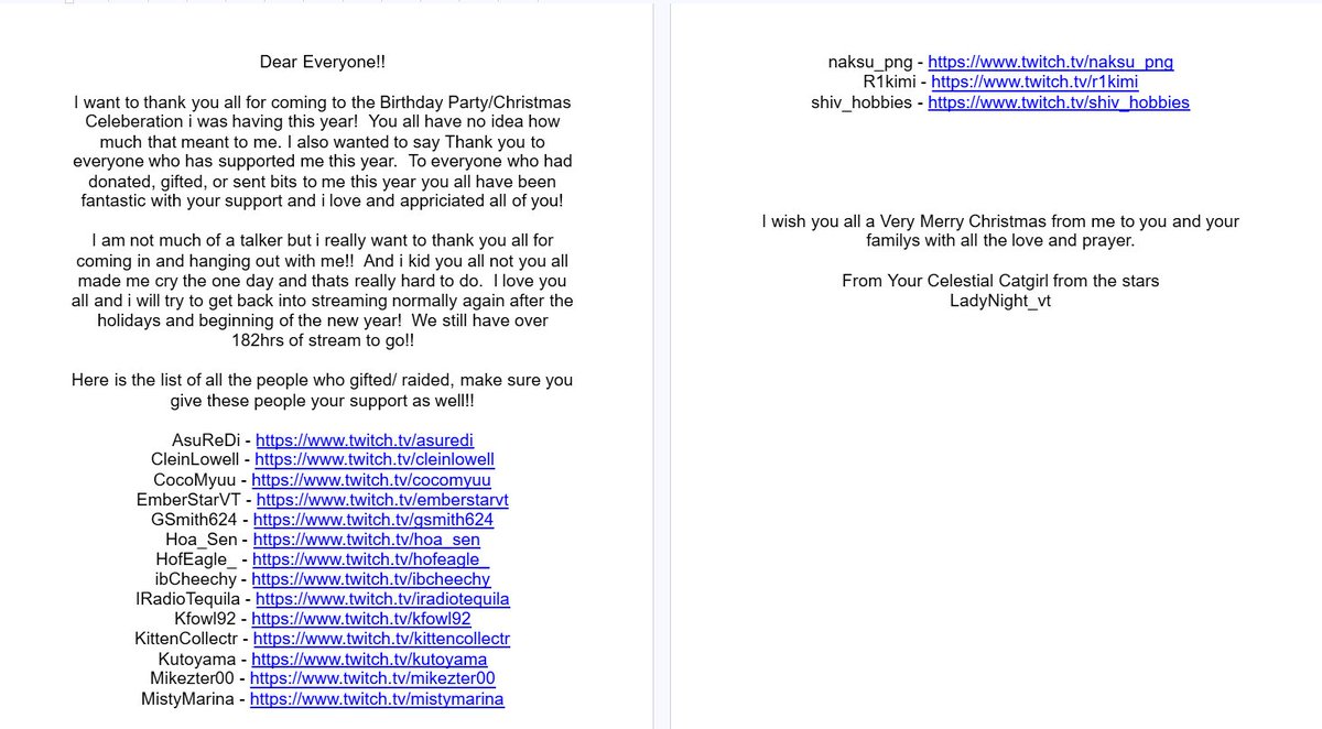 I just want to thank everyone again for coming and hanging out!!  Have a merry christmas to you and your family's!