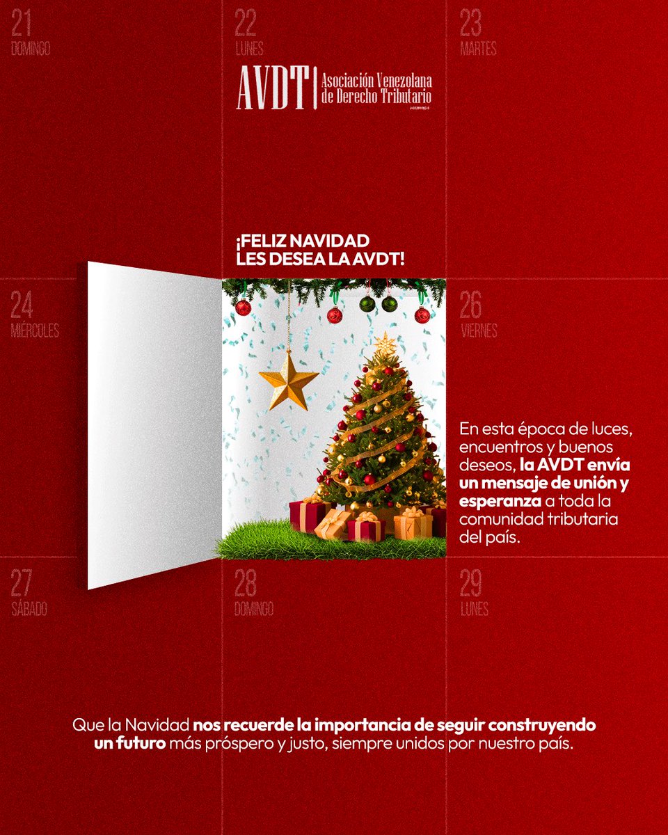 Queridos amigos:

Agradecemos su amistad y colaboración. Para el 2026, deseamos una base exenta de preocupaciones, alegrías acumuladas y el 100% de éxito en sus proyectos. 

¡Feliz Navidad y próspero año 2026! 🎄✨