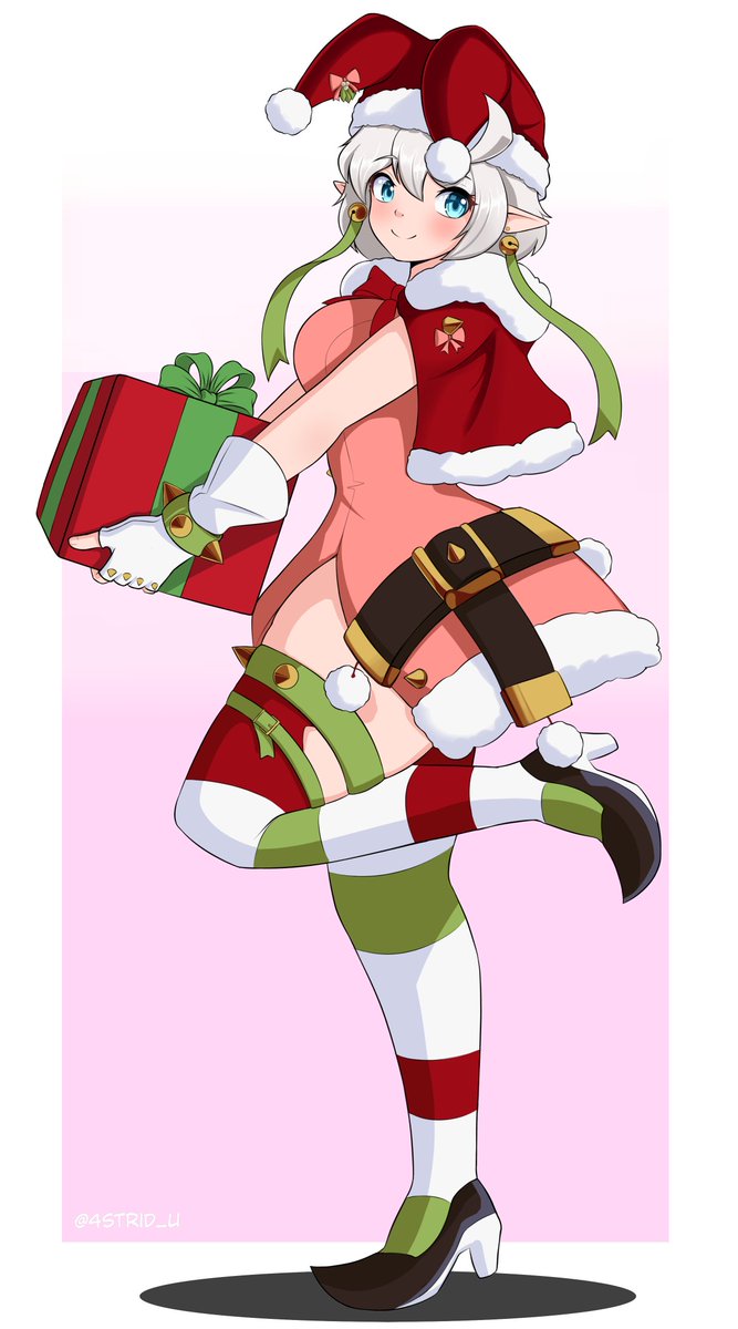 4strid_u's tweet photo. Merry Christmas from elphelt :3 ✨✨💕🌌

#art #guiltygearstrive #ElpheltNation #MerryChristmas2025 https://t.co/QqCvgZZVNJ