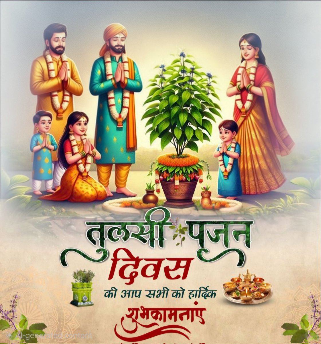astropremk's tweet photo. तुलसी माँ को हिंदू धर्म में माँ लक्ष्मी का स्वरूप माना गया है। वे भगवान विष्णु की सबसे प्रिय हैं।

आज #तुलसी_पूजन_दिवस पर तुलसी का पूजन करें, स्वास्थ्य, शुद्धता, सकारात्मक ऊर्जा और पर्यावरण संरक्षण का संदेश फैलाएं।

जय तुलसी माता! 🍃🙏

 #TulsiPujanDivas https://t.co/rGDyklZHwX
