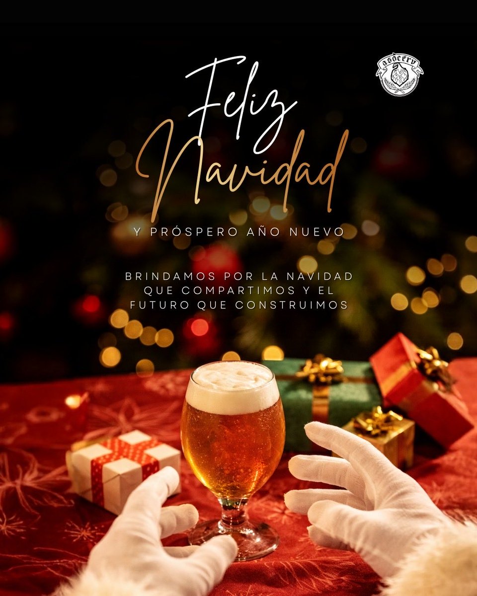 ASOCERV les desea unas fiestas llenas de unión, gratitud y buenos momentos para compartir. Salud 🍻