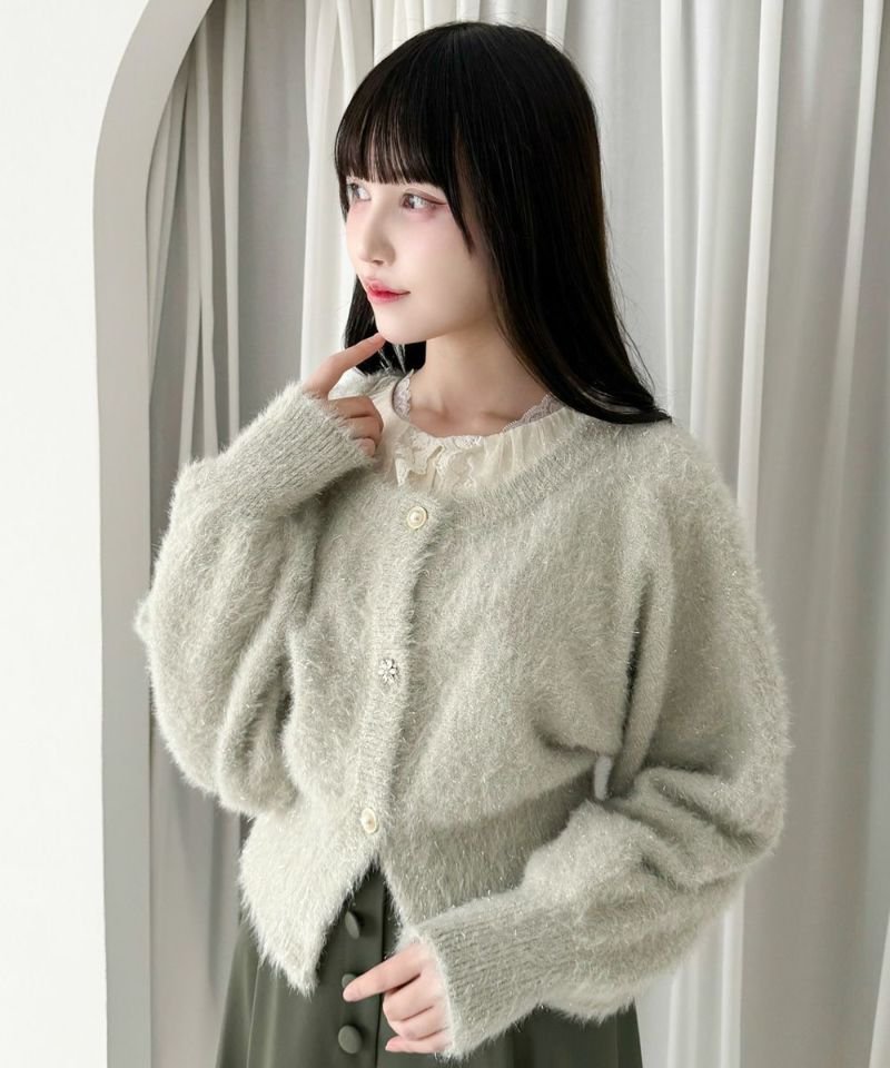 アンアナザーアンジェラス（an another angelus）/【上品なラメ感がきらめく/ふわふわカーデ/洗える】アソート釦ラメシャギーニットカ… アンアナザーアンジェラス（an another angelus）/【上品なラメ感がきらめく/ふわふわカーデ/洗える】アソート釦ラメシャギーニットカ…