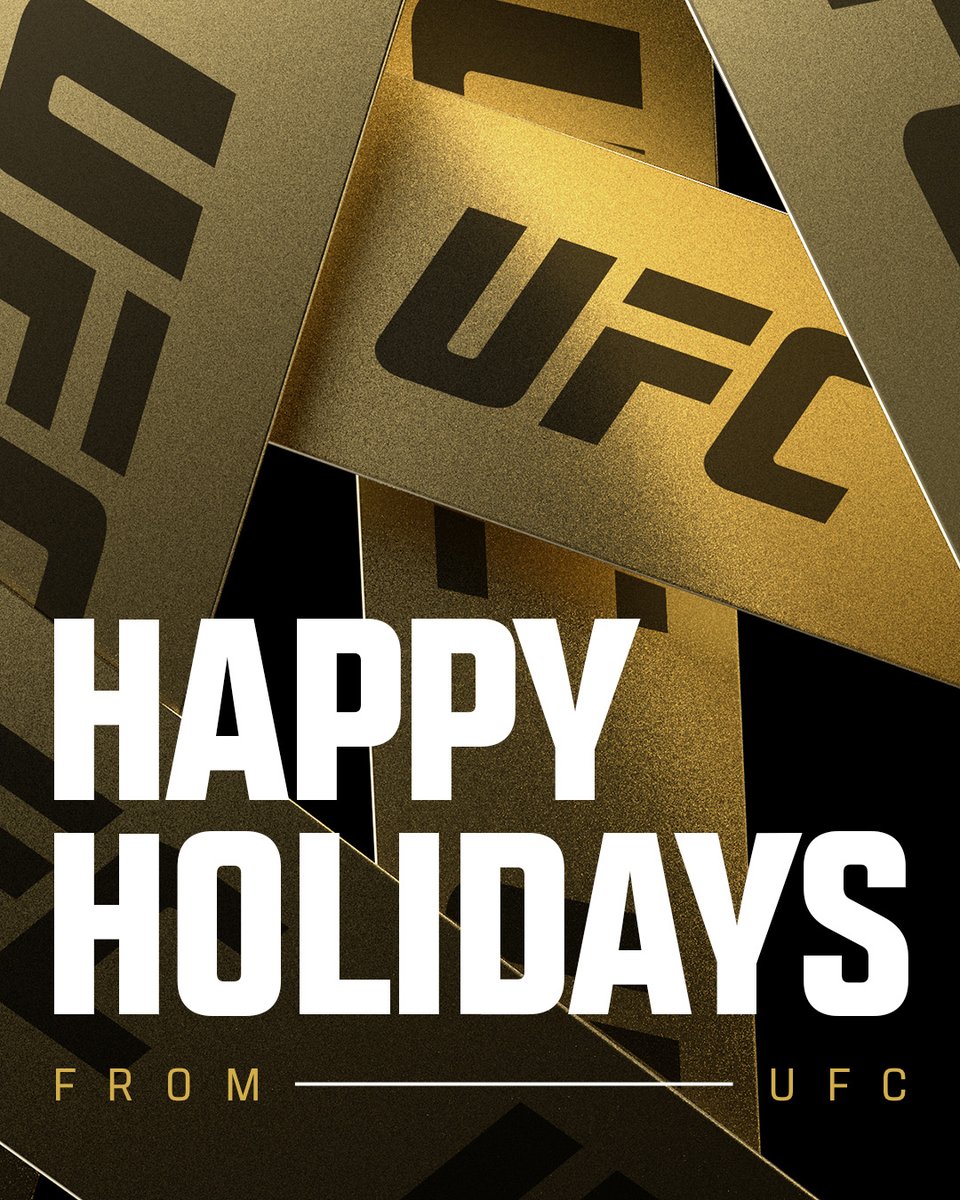 ufc's tweet image. Happy Holidays, UFC Fam ❄️🎁