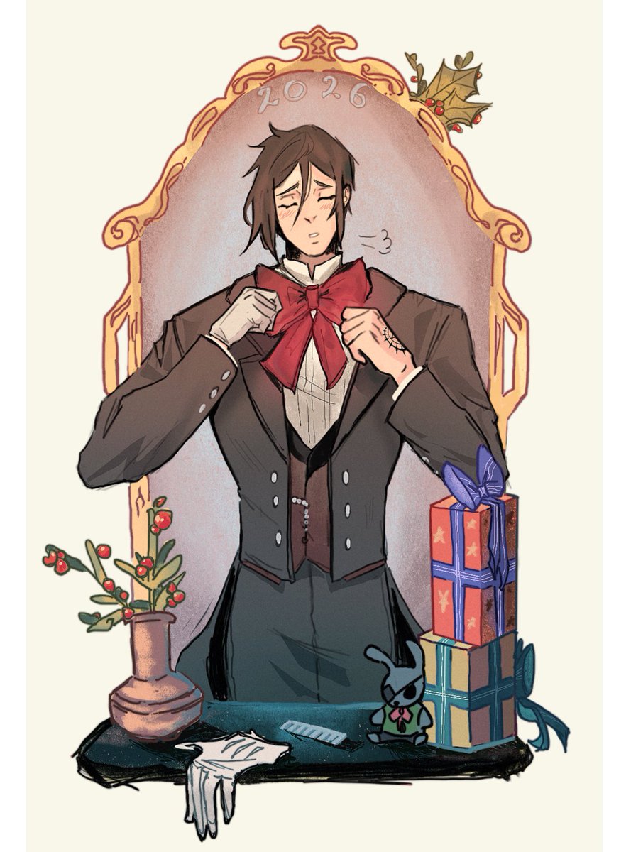 milkwavess2's tweet image. merry christmas from this butler !