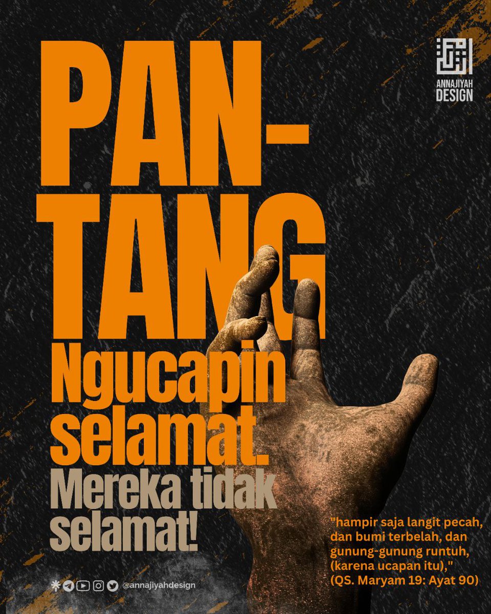 Pantang Ngucapin Selamat. Mereka Tidak Selamat!
#harirayakafir
#annajiyahdesign 
#pantangucapselamat