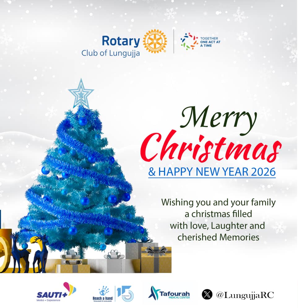 Merry Christmas and Happy New Year!

Warm greetings from the President and members of the Rotary Club of Lungujja.

Wishing you and your family a joyful Christmas filled with love, laughter, and cherished memories