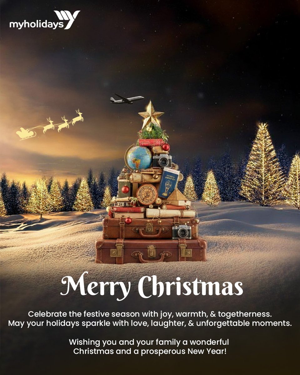 Merry Christmas from Myholidays Family!
 
May your day be filled with love, laughter and all the little moments that make the season magical.