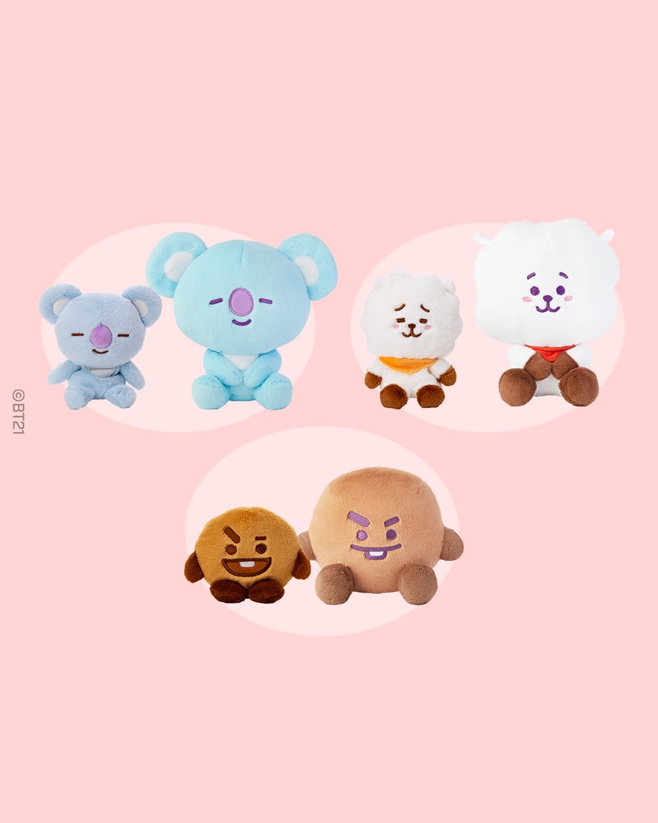 BT21 セット販売💫 ／ 「ふわくたぬいぐるみ」×「おすわりぬいぐるみ