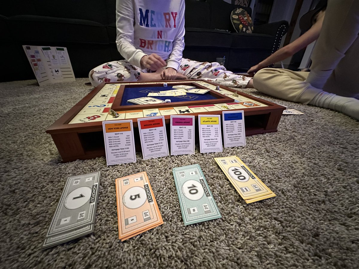 MattLear's tweet image. Annual Christmas Eve tradition where I beat the brakes off my wife and son in monopoly