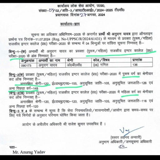 GEN cutoff:- 120
OBC cutoff:- 148

Anurag Yadav:-136 Fail
रामचन्द्र कह गए सिया से ऐसा कलयुग आएगा 
आरक्षित श्रेणी वालों का आरक्षण खाया जाएगा...