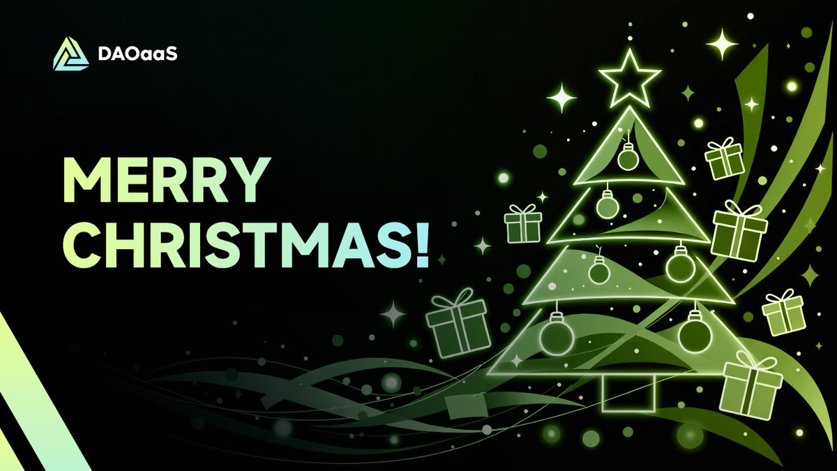 DAOaaS_Official's tweet photo. #MerryChristmas, #DAOaaS Family! ๐โจ
Thank you for an amazing year of building & growing together in #Web3. Your passion makes our community unstoppable!
Wishing you joy, peace, & extra #XPLAN under the tree! ๐๐
To more magic in 2026! โค๏ธ
#Web3Community #MerryChristmas2025 https://t.co/nUv6UqelRN