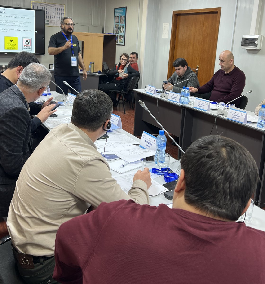 UNODC_ROCA's tweet photo. UNODC delivered two trainings on #ExportControl in Tajikistan & Uzbekistan, strengthening Customs and law enforcement capacities to counter illicit trafficking of strategic & dual-use goods. 🤝 funded by 🇺🇸 #EXBS https://t.co/O5rO9EGrC3