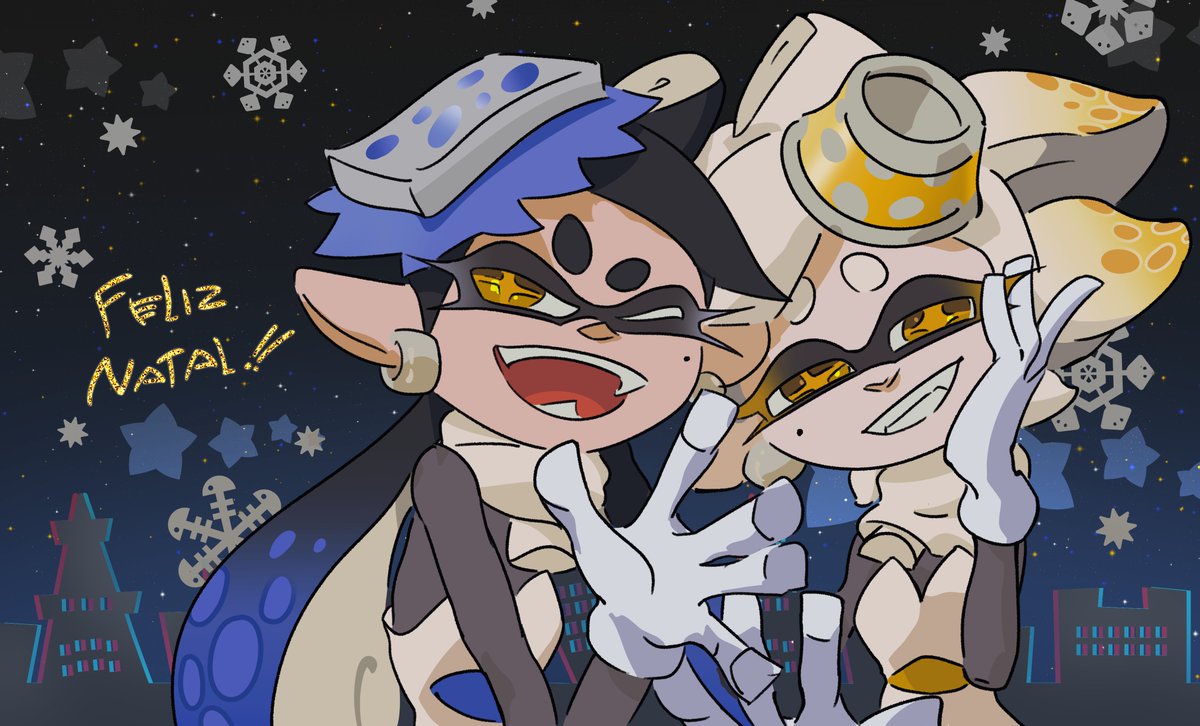 Feliz Natal, pessoal! ❄️✨🎄

Aproveitem para criar momentos inkríveis nesta época natalina. Fiquem bem e tenham uma excelente noite! ¸.•*´¨`*•.¸¸. ⭐

Redraw feito por mim, arte original: splatoonwiki.org/wiki/File:Illu…