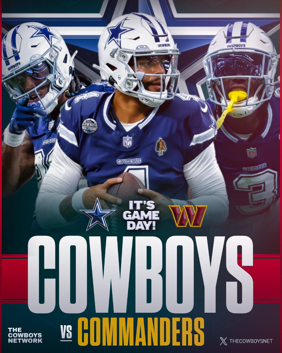 IT'S GAMEDAY! Cowboys vs Commanders #DALvsWAS #DallasCowboys