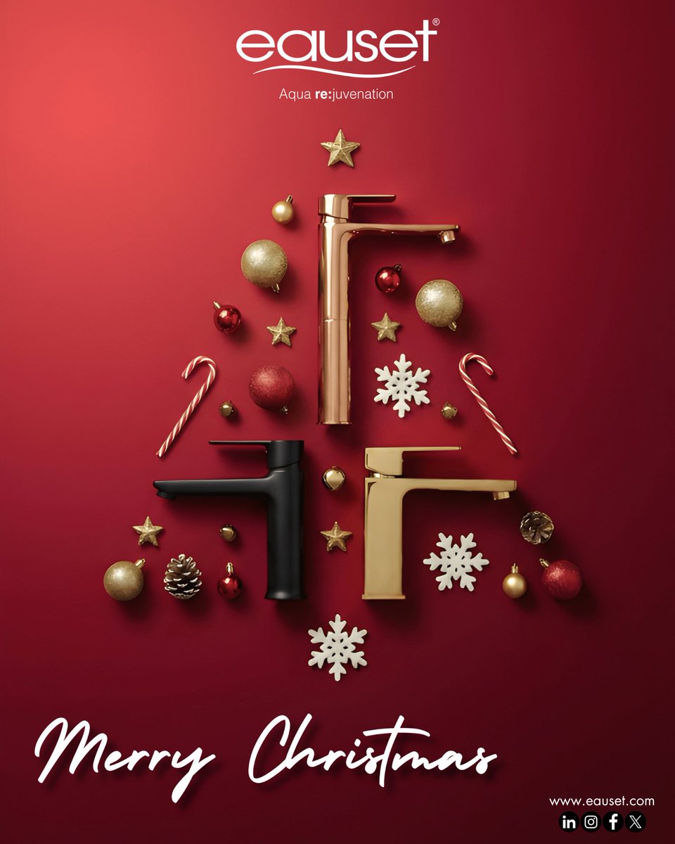 Eausetindia's tweet photo. Crafted for the season of joy ✨
Merry Christmas 🎁🎄
#faucets #showers #sanitaryware #bathfitting #MadeInIndia #bathroom #quality #design #toilet #bath #christmas https://t.co/EnpDsMv1a0