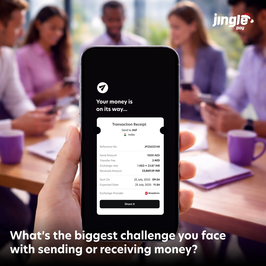 What’s the biggest challenge you face when sending or receiving money? 💸
Speed? Fees? Transparency? Reliability?
We’ve launched a quick poll and would love your input—your feedback helps us serve you better.
👉 Vote here: x.com/jinglepay/stat…