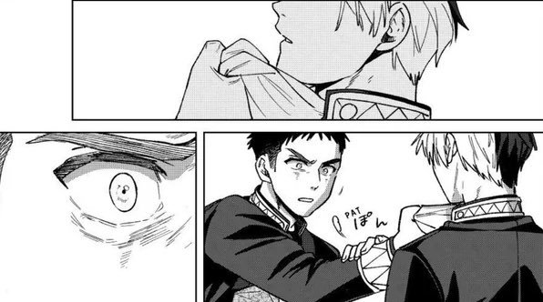 sazqrn's tweet photo. HE PATTED HIM TO REASSURE HIM THAT IT’S OKAY UGHHH I CAN’T (srry guys I can’t move on from this chapter) #WB202 https://t.co/9R5BiZmACg