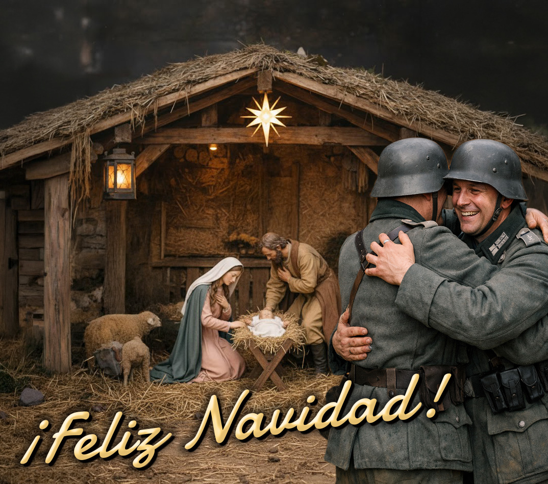 GoyDescontrol_'s tweet image. Camaradas,
que esta Navidad nos encuentre unidos en la fe y en el espíritu, recordando que no se trata solo de una fecha, sino de un acontecimiento eterno: Dios que nace hombre, en el Niño Jesús para traer verdad, orden y esperanza al mundo.