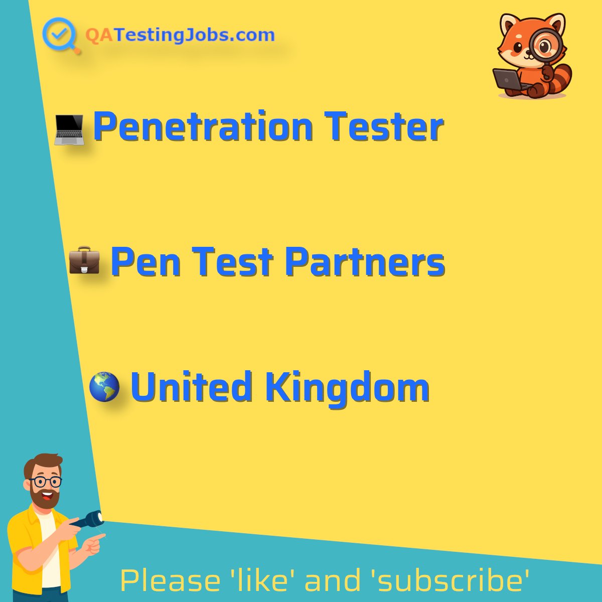 QATestingJobs's tweet photo. Title: Penetration Tester
Company: Pen Test Partners
Country: United Kingdom
City: 
Employment Type: full-time
Location: remote
Remote/Onsite: remote
Visa Support: 
Link: https://t.co/3QbNL0PcKs
#apitesting #cloudsecurityreviews #compiledapplicationtesting #infrastructuretesting #kubernetesreviews #mobileapplicationtesting #pentesting #reviewcompany #webapplicationtesting #softwaretesting #jobs #qualityassurance #software #testing #tester #testlead #automation #test #engineer #ai #selenium #playwright