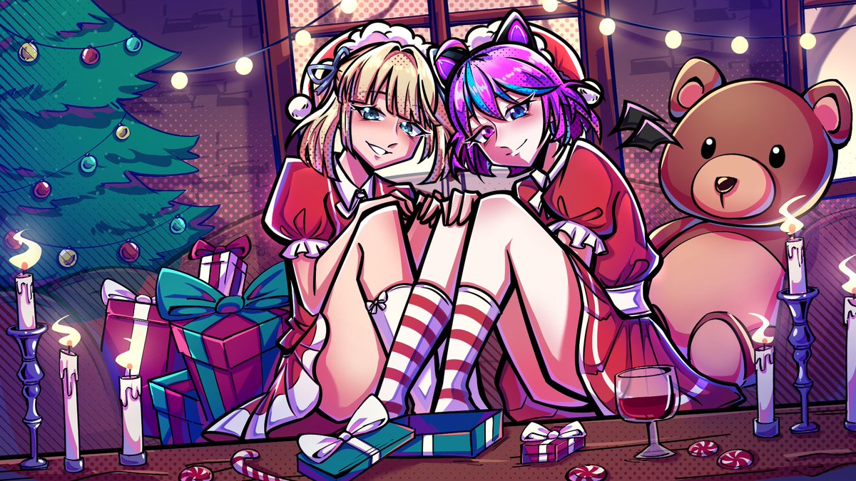 From our homes to yours, we (<a href="/Catalina_tilde/">Catalina Caldwell 🚋 vtuber</a>) wish you a merry christmas and happy holidays!!! 

🎨by <a href="/kokohinarii/">Koko Hinari ⋆✮VArtist ⋆✮</a>