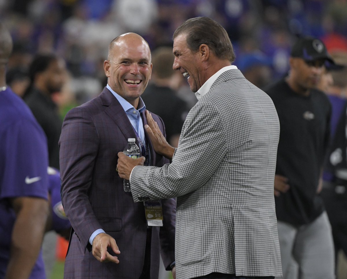 The #Ravens have only had two general managers in their history: Ozzie Newsome (1996-2018) and Eric DeCosta (2019-Present).

Baltimore never conducted a search for a new GM when Newsome retired after 2018, as they had already designated DeCosta as the GM-in-waiting back in 2007.