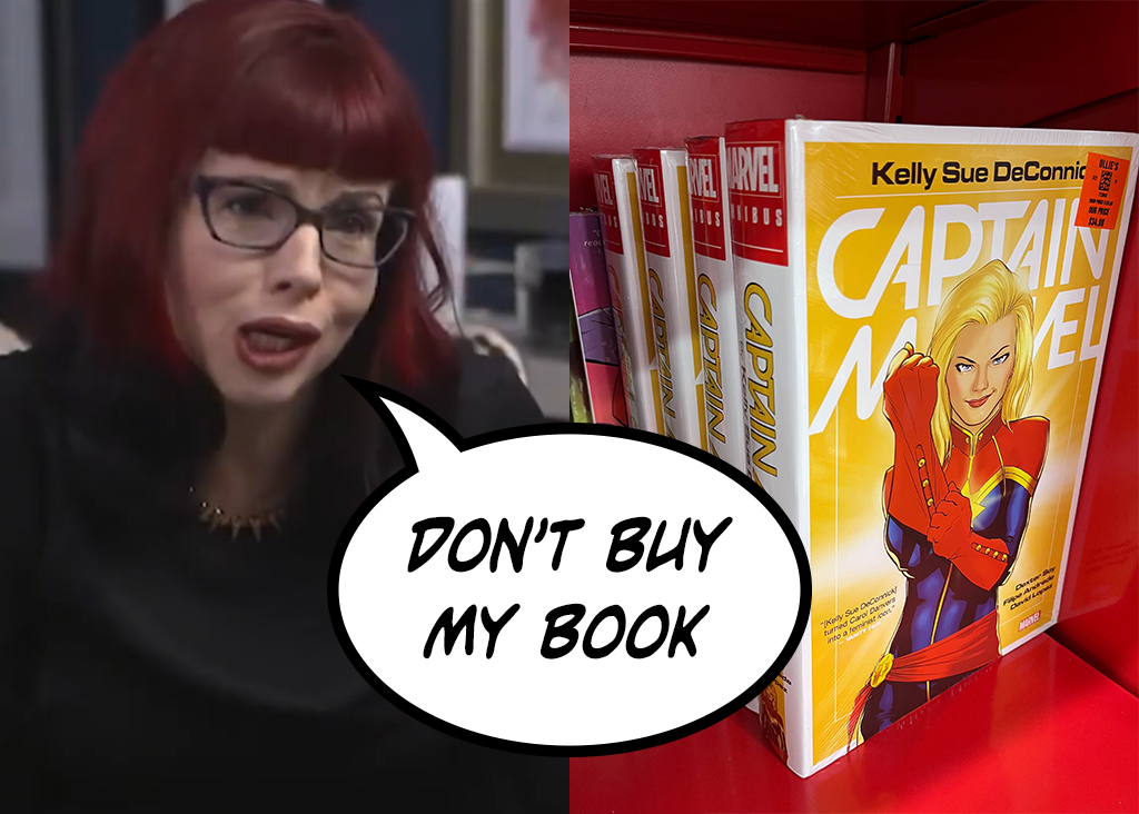 I saw several copies of Kelly Sue DeConnick's Captain Marvel omnibus <a href="/OlliesOutlet/">Ollie's</a>. Somebody please cue the Curb Your Enthusiasm credits. <a href="/Marvel/">Marvel Entertainment</a>