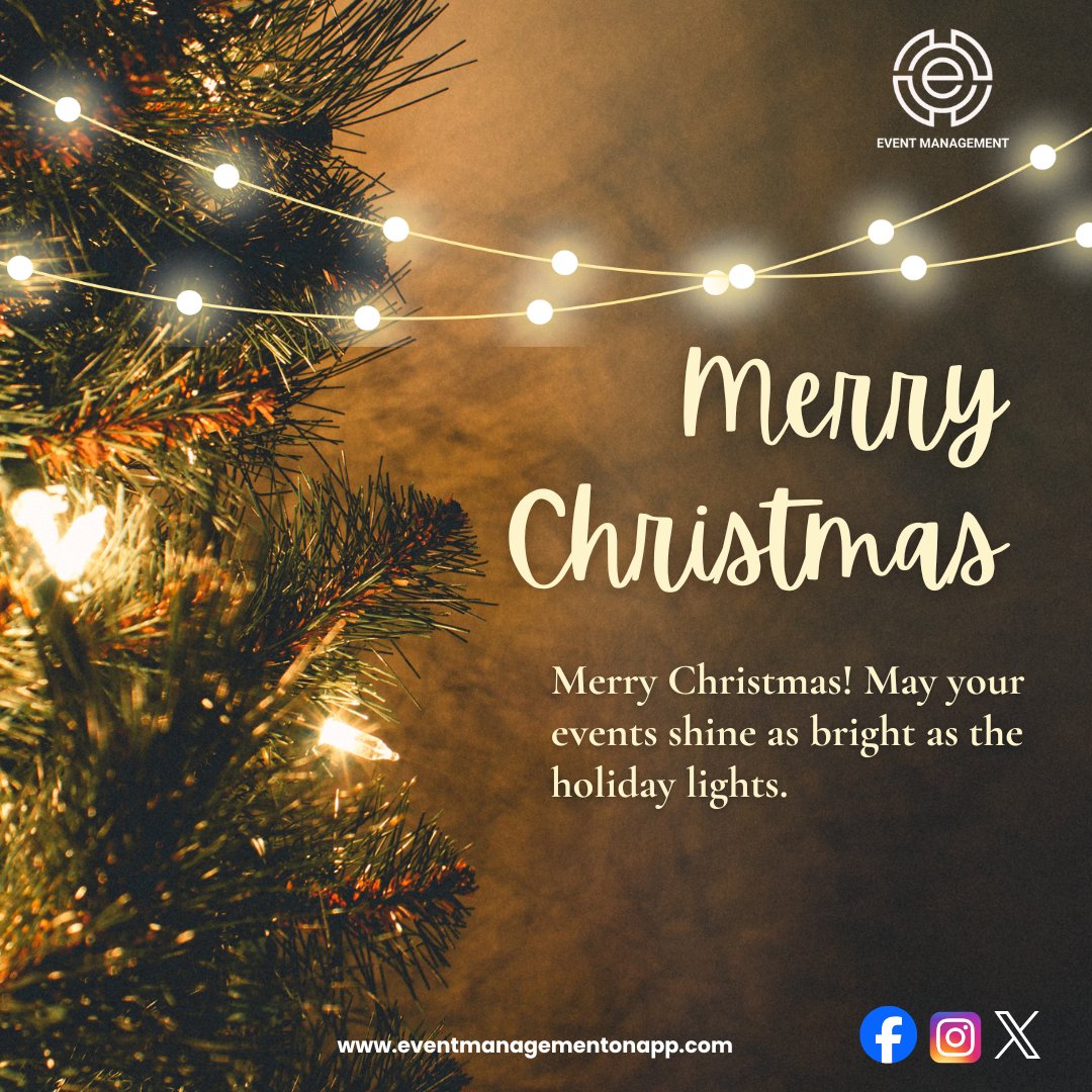 May this festive season bring joy, warmth, and memorable moments. Just like the holiday lights, we’re here to help your events shine brighter with seamless planning and real-time coordination

#MerryChristmas #EventManagementOnApp #EventPlanners #ChristmasVibes #CelebrateWithUs
