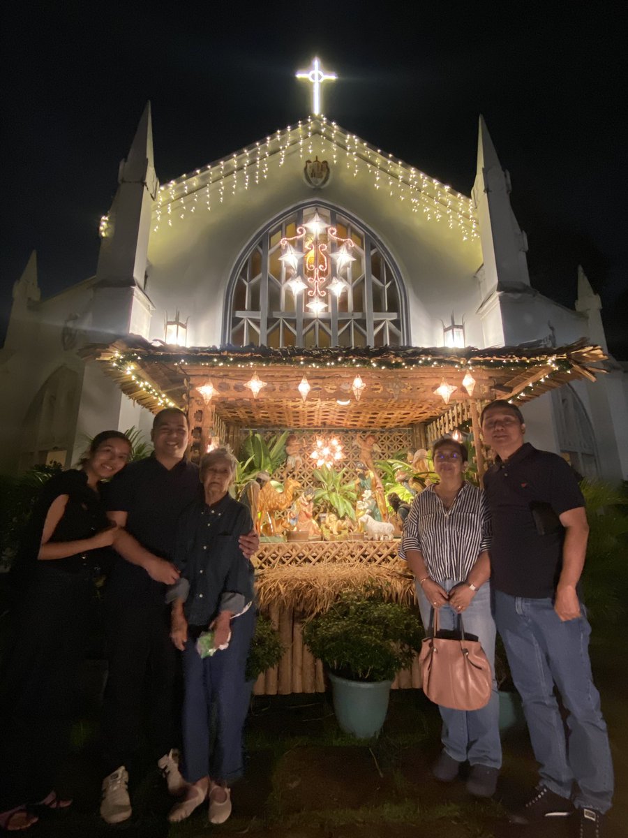 Christmas eve at the cloister garden of the Abbey of Our Lady of Montserrat. Maligayang Pasko!