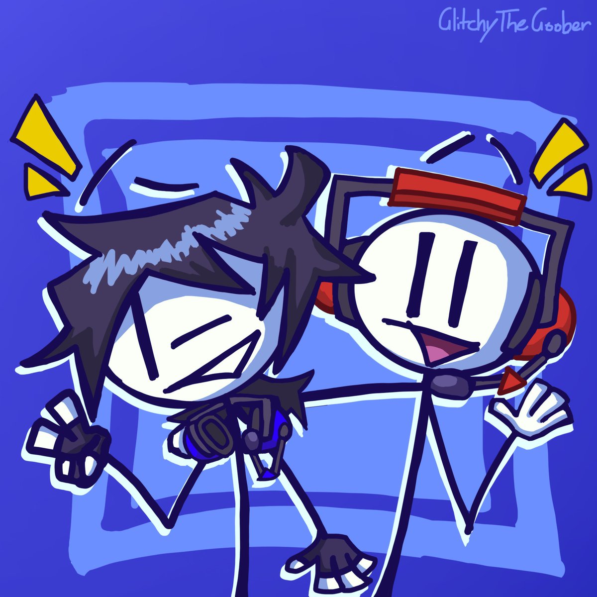 GlitchyDaGoober's tweet photo. Merry Christmas and happy holidays everyone!

For this year’s Stickmintwt Secret Santa event, I made some art for @arbieisgone with their oc Vincent and Charles. 
I really enjoyed drawing this and I hope you like it!!!

#StickmintwtSecretSanta https://t.co/FD2WLLy7sf