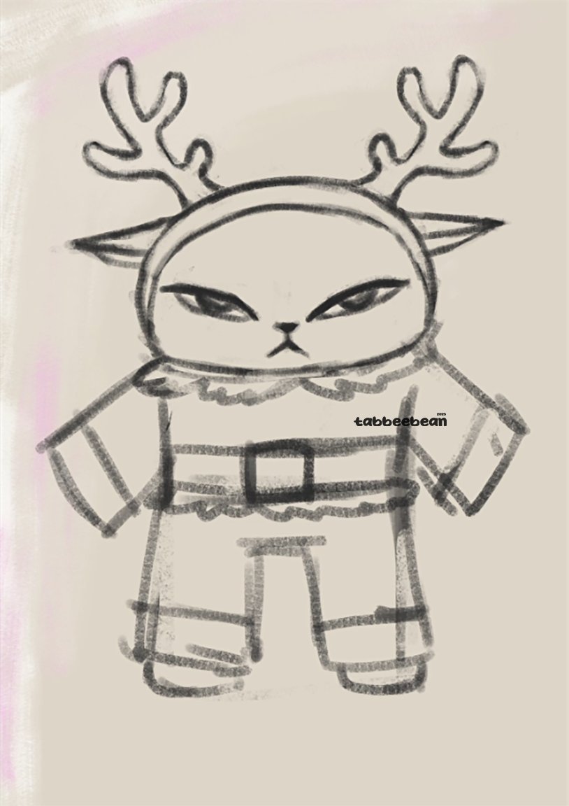 tabbeebean's tweet image. sketch - colored sketch ☃️❄️