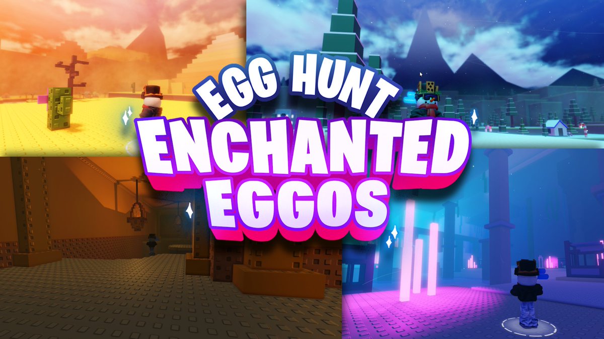 BoyosDev's tweet photo. Enchanted Eggos has now been updated with some new graphics! Additionally, every year, from April 1st-April 6th, the game will automatically run the April fools event, just in-case you missed it! Happy Hunting!

#Roblox #RBLXDev #RBlX #RobloxDev #EggHunt #RobloxEggHunt https://t.co/7ZN1w2m4A6