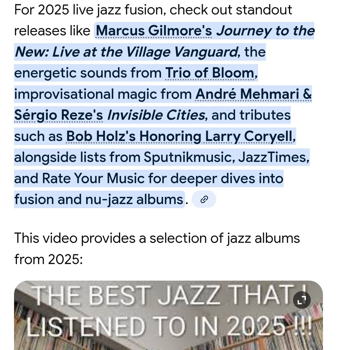 Live jazz fusion albums in 2025.