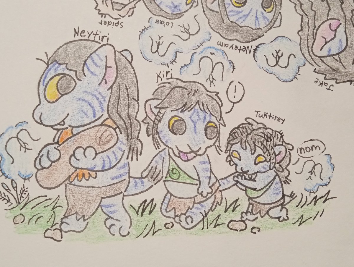 7he0th3r's tweet image. Tail train! #neytiri #kiri #tuktirey