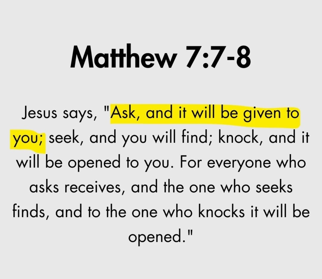 Holy__Bible1's tweet photo. Matthew 7:7-8 https://t.co/KfhkkTxzHe