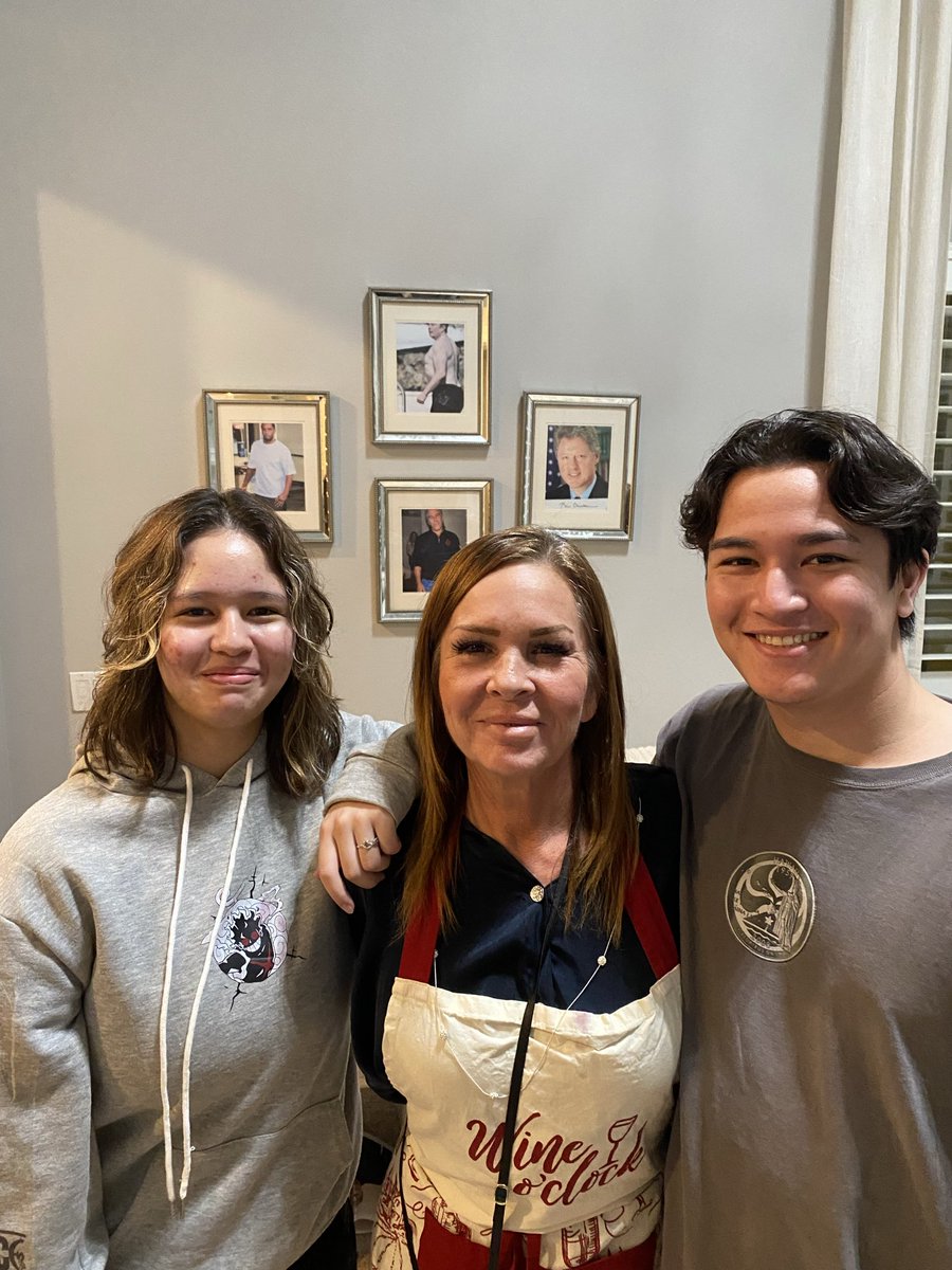 When your kids prank you on Christmas Eve by switching out family portraits. They said they wanted a pic with me, just to realize who is in the pics behind us 😂