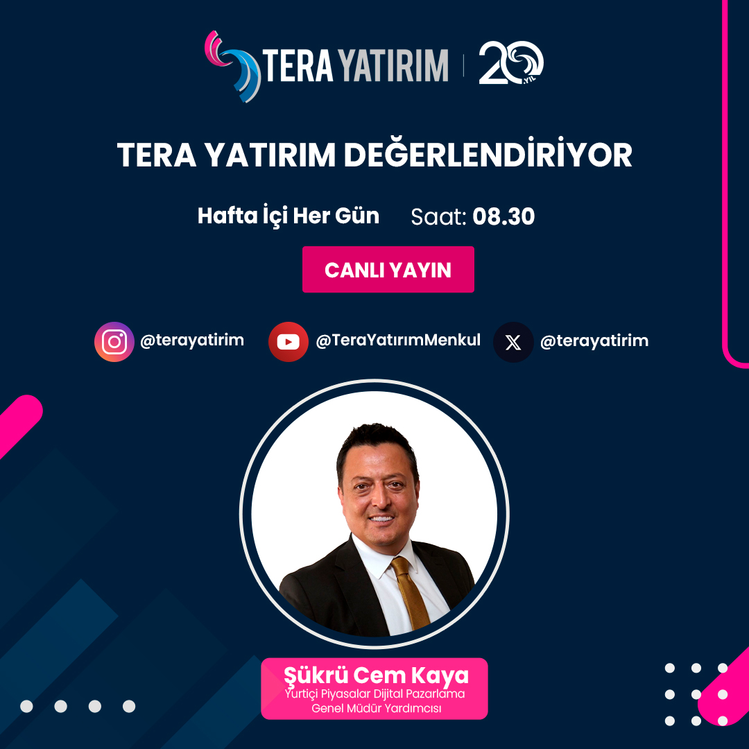 “Tera Yatırım Değerlendiriyor" canlı yayınımıza katılın!

📅: 25.12.2025
⏰: 08:30

Canlı yayını izlemek için tıklayınız➡️: youtube.com/live/AJmQgdhjz…

#terayatirim #yatirim #finans #borsa #ekonomi #CANLIYAYIN #canlihisse #canliteknikanaliz #YouTube #hisse #teknikanaliz