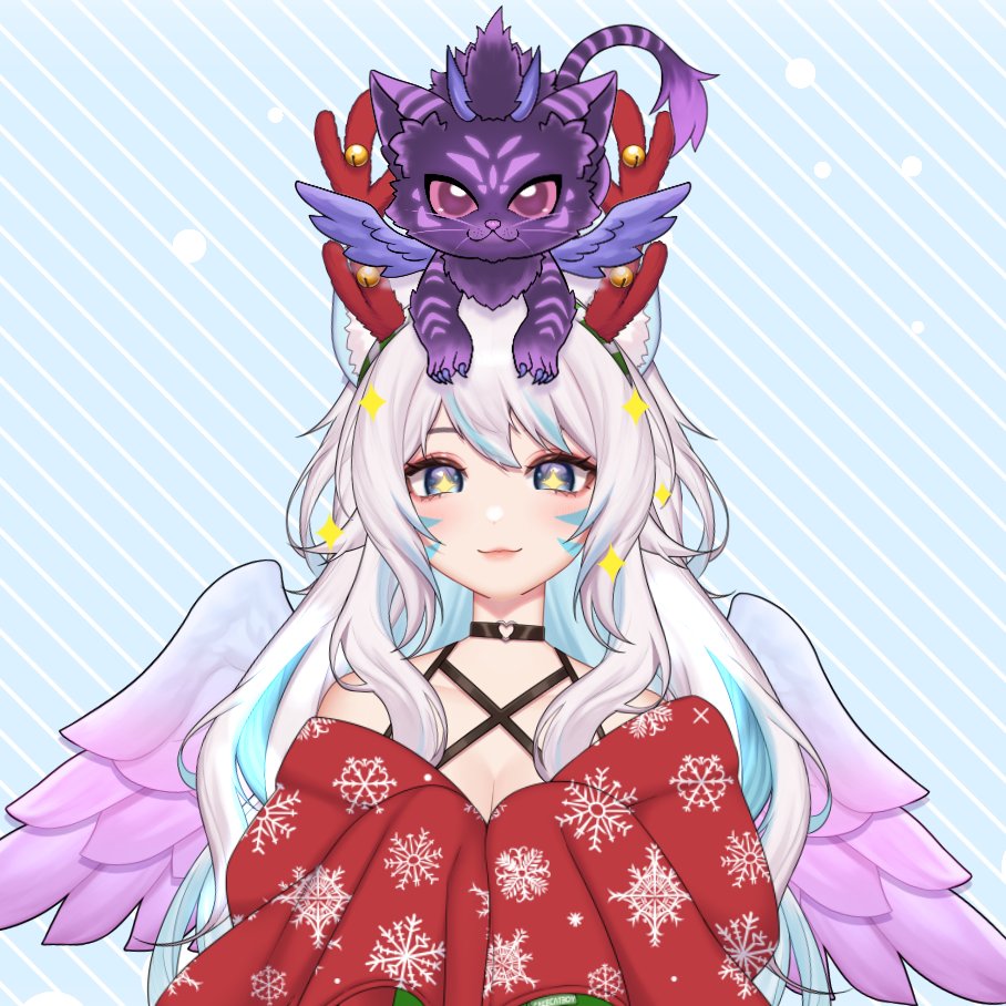 Merry Christmas and Happy Holidays from me and Murasaki! 🩵