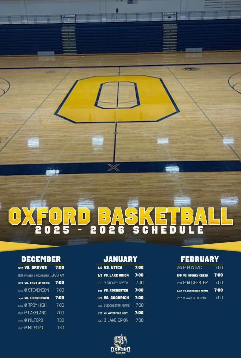 ghoops22's tweet image. Come out and support ⁦@OxWildcatsHoops⁩