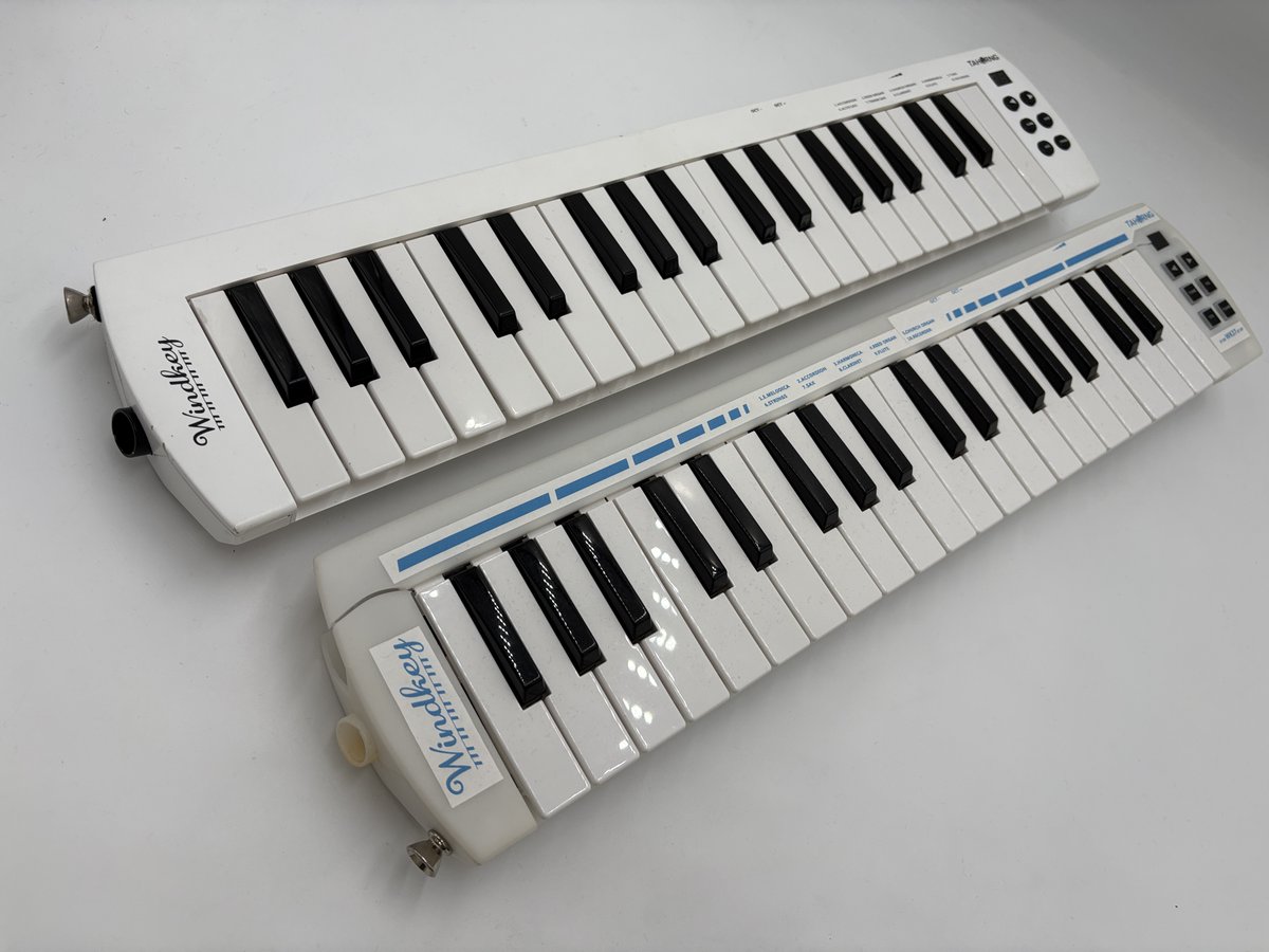 info87455232's tweet photo. ほぼ2年の開発期間をかけて世界初の電子鍵盤ハーモニカWINDKEY ウインキーが12月19日発売になりました。多くの方のアドバイスをいただきましたこと深く感謝致しております。写真はプロトタイプ1号2号です。3Dプリンターの採用により開発スピードが格段に早くなりました。 https://t.co/i5XGLR9BgU