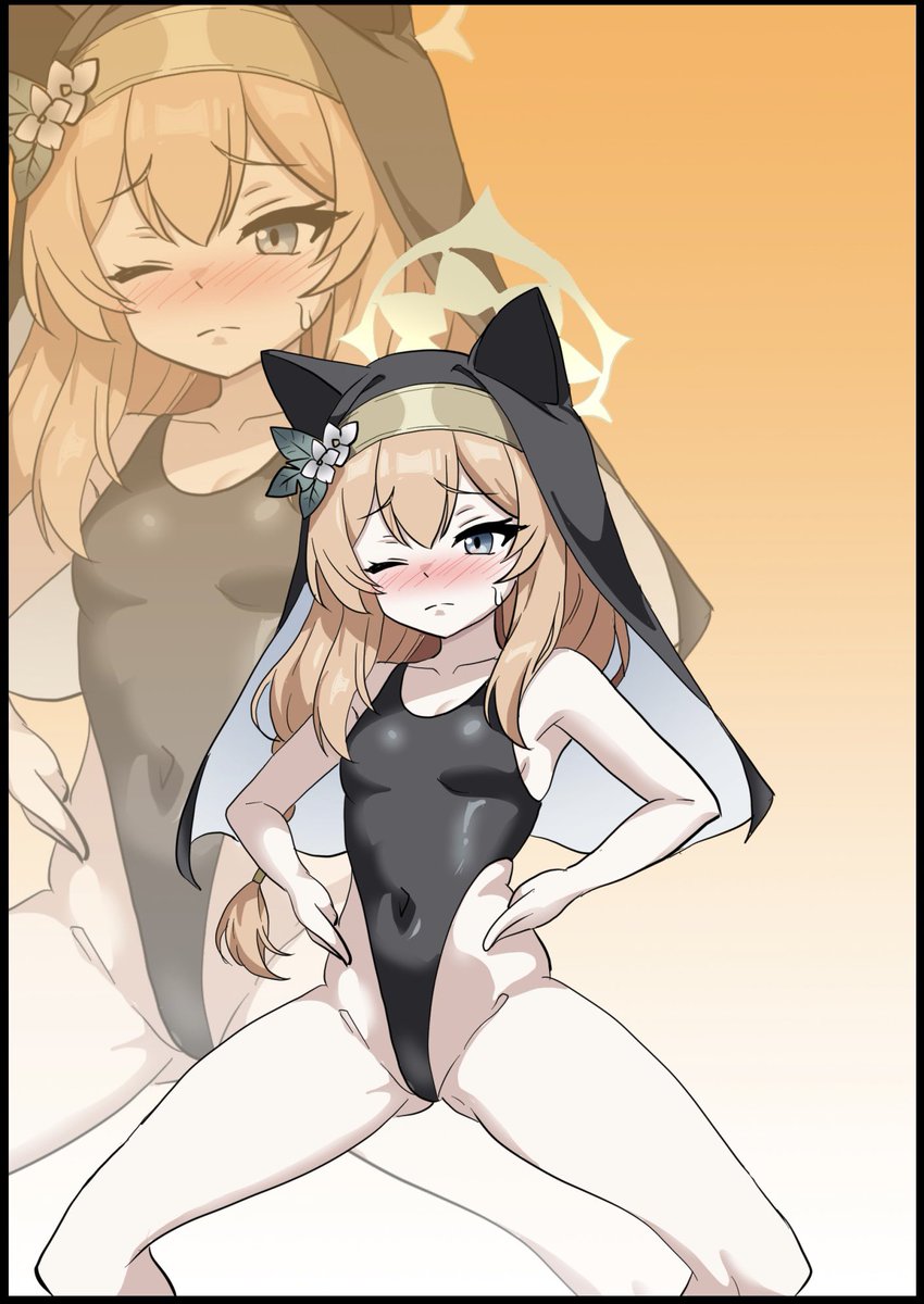 ハイグレXmasプチリクエスト〜_(:3」z)_
3人目の被害者はブルーアーカイブの伊落マリーだよ!
シスターがそんな薄着でなんて端ない…
折角のリクエストだからいつも描き忘れたり、描かなかったりするヘイローも完備っ 