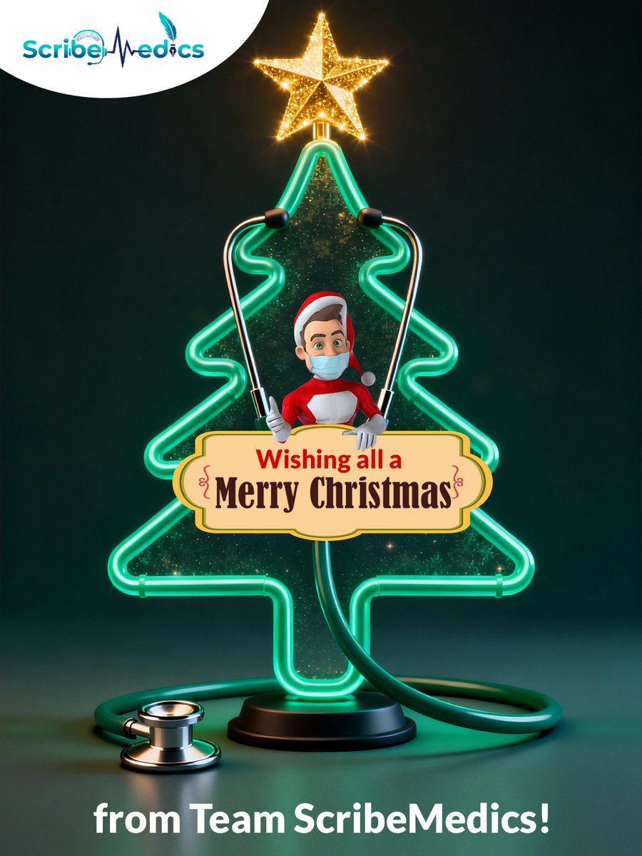 scribemedicsllc's tweet photo. Merry Christmas from Team ScribeMedics! 
Thank you for your support this year. 
Wishing you joy, health, and success in 2025. 
Here’s to a bright New Year ahead! 

#MerryChristmas https://t.co/5wXxZlhK0f