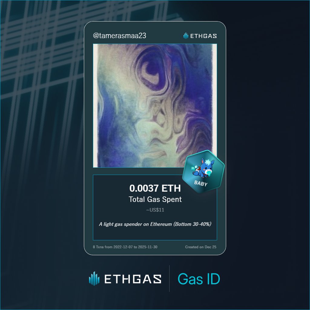 tamerasmaa23's tweet photo. Leveled up in the Great Gas Reckoning with ETHGas! 💪

Baby Jack status: 0.0037 ETH gas spent, 1 Beans earned—supporting the Gasless Future!

Claim your Gas ID at https://t.co/Ohpppiexri https://t.co/Oj4tjrRYtI
