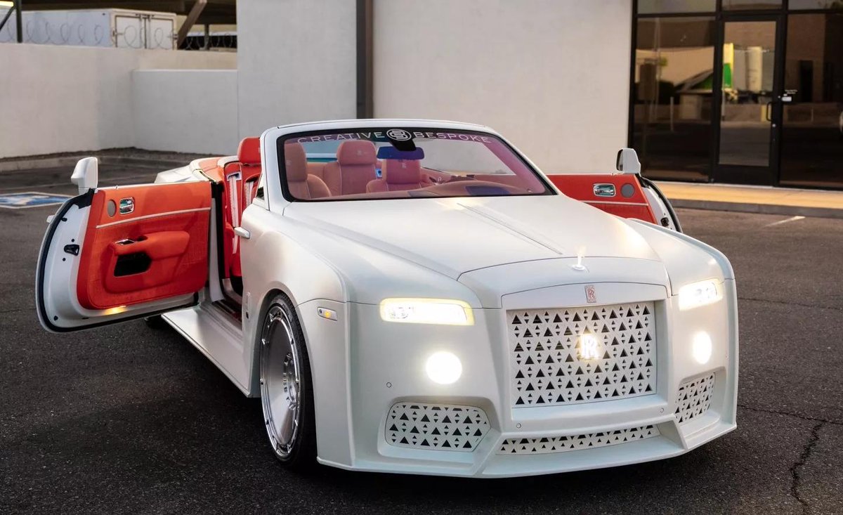Tacky even for a crypto bro – This #Dubai tuner has turned the @RollsRoyce  Dawn into a 25-car science experiment, swapping chrome for a 3D-printed  white grille and ending with a LED