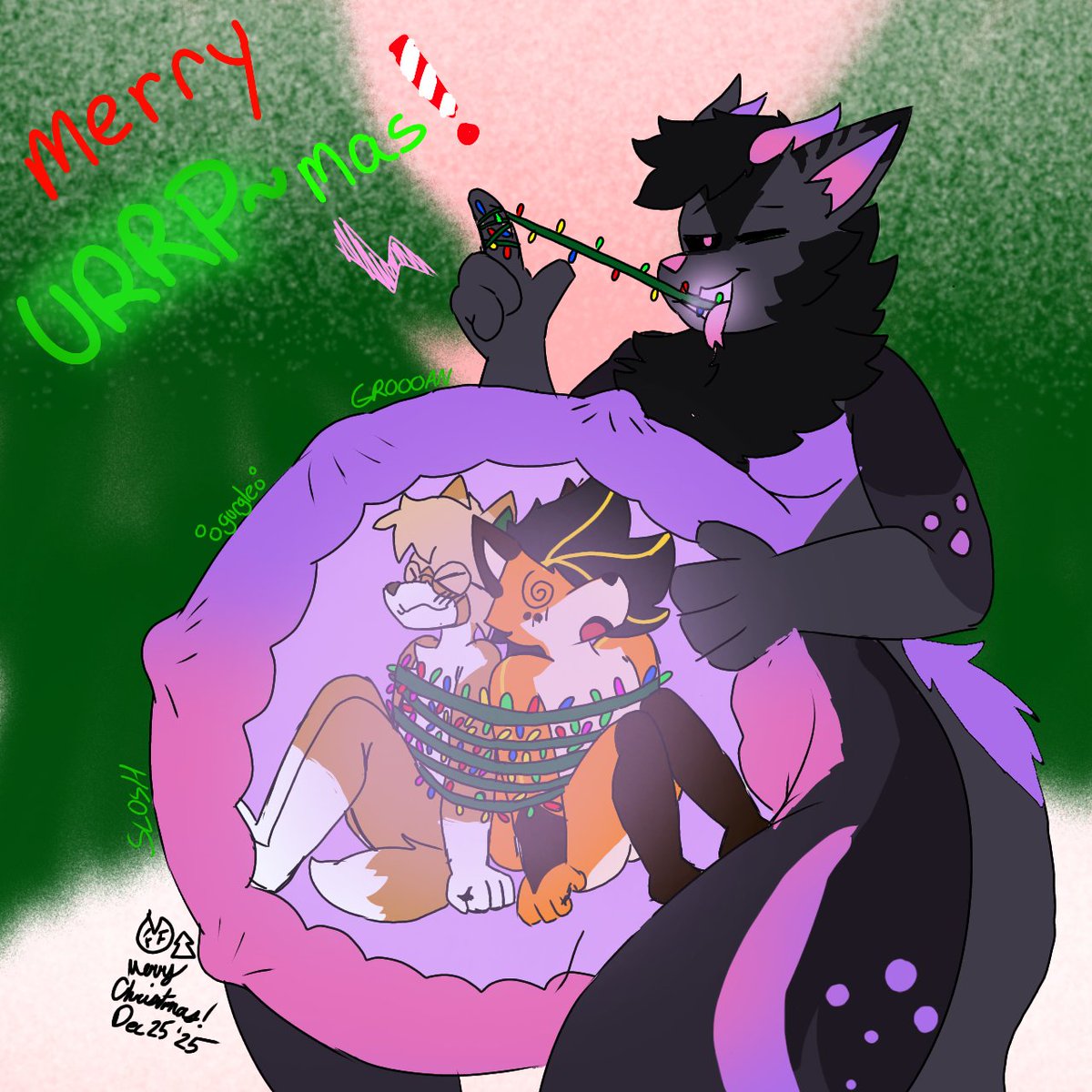 Welp found out what I was getting for Christmas and apparently it was getting nommed with <a href="/JamesMuttAD/">James the Smutt Prince</a> by <a href="/DuskDergzoia/">Dusk Dergzoia 🔜 TFF 26</a> 

Christmas 🎁 for Jame,,, curtosy of dusk's idea