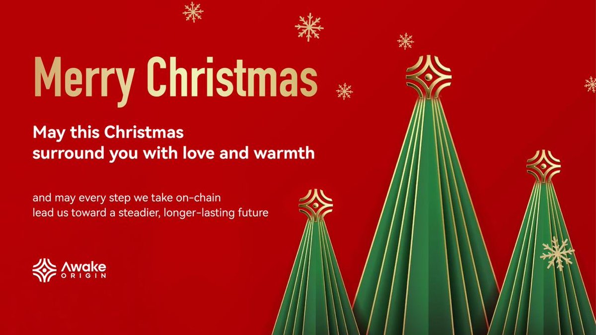 SaluteOrigin's tweet image. 🎄 Merry Christmas 🎄

May this Christmas surround you with love and warmth,
and may every step we take on-chain
lead us toward a more stable and long-term future. ✨

Thank you to everyone walking alongside Origin —
trust is what carries us forward. 🤍

#MerryChristmas #Origin