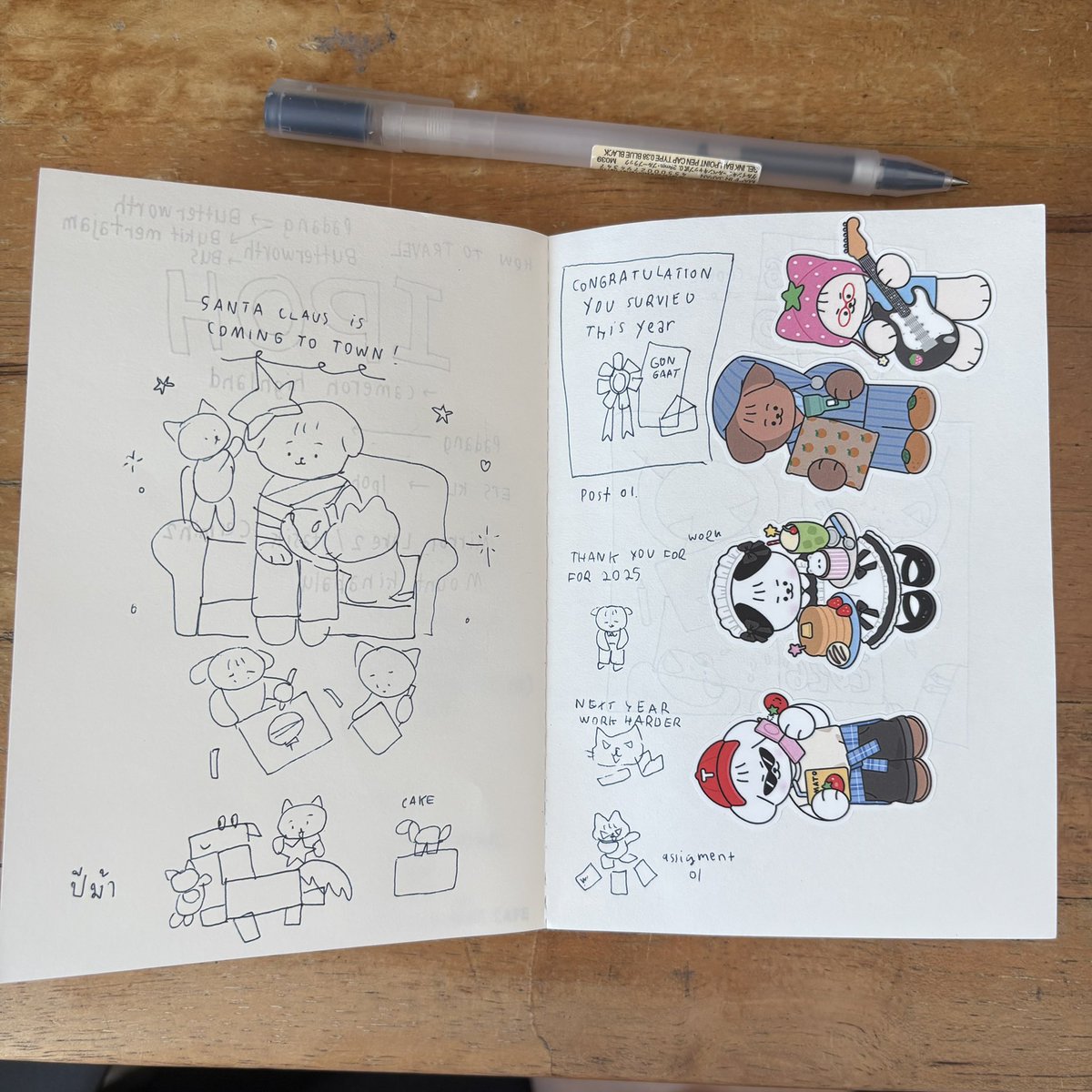 bbordinary's tweet image. อาจจะไม่ได้เขียนแพลนเนอร์ประจำแต่มีสมุดที่จดสารพัดอย่าง 🤣 ส่วนใหญ่เป็น quick note ตอนมีไอเดียแว๊บเข้าหัวก็รีบจดลงไปก่อน มีทั้งภาพร่างและเมนูกับข้าว 555555555